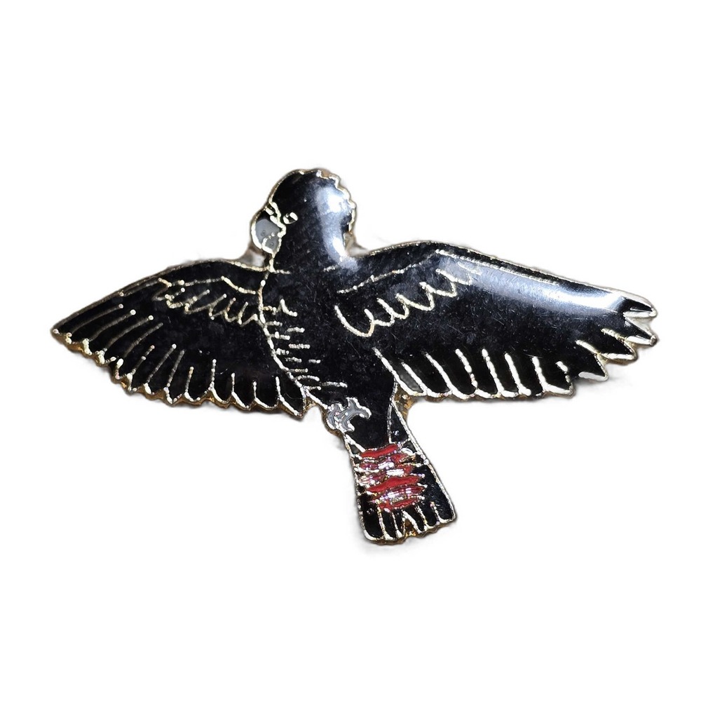 Red-tailed Black Cockatoo Australian Bird Enamel Lapel Vest Hat Pin D31